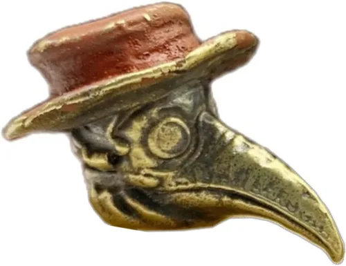 Miniatura 10 de Retro latón Plague Doctor edc perlas llavero DIY accesorios cuentas de paracord