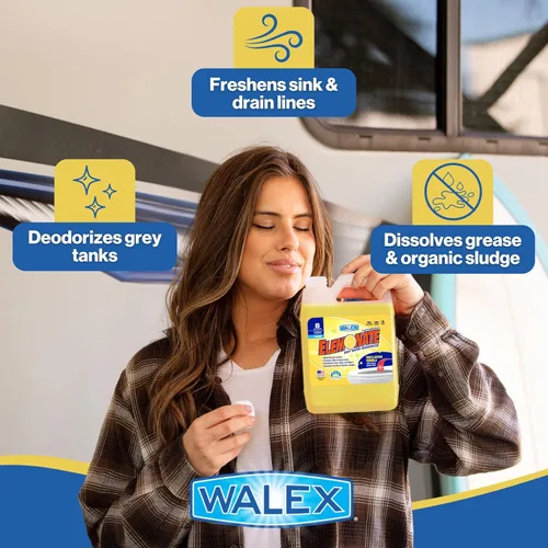 Miniatura 5 de Walex Elemonate Desodorizador Líquido de Aguas Grises para RV, Cámper y Marina - Disuelve Grasa y Lodos Orgánicos para Prevenir Obstrucciones