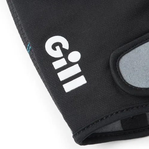 Miniatura 4 de Gill Deckhand - Guantes de vela de dedo corto con dedos de 3/4 de longitud, protección solar UV 50+ y repelente al agua Negro/BlueJay
