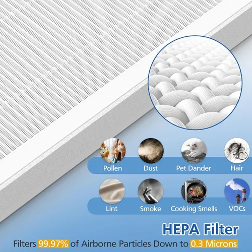 Miniatura 4 de Filtro de repuesto E-300L compatible con MOOKA y MOOKA FAMILY E-300L purificador de aire para habitaciones grandes, filtro de aire eficiente