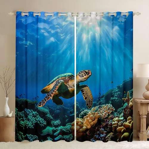Miniatura 26 de Erosebridal - Paneles de cortina con notas musicales retro rotantes para ventana, cortinas estilo grunge de música rock para niños y adultos