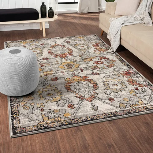 Miniatura 11 de LUXE WEAVERS Alfombra oriental floral beige envejecida 5x7