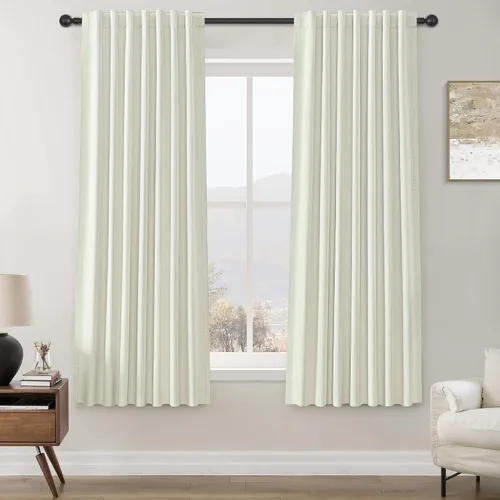 Miniatura 28 de Cortinas opacas de 54 pulgadas de largo para dormitorio, sala de estar, cortinas beige con aislamiento térmico, oscurecimiento de la habitación