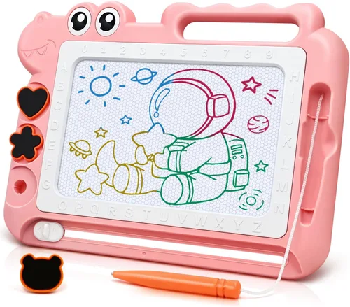 AiTuiTui - Pizarrón de dibujo magnético para niños pequeños, juguetes regalo para niños y niñas, bloc de bocetos de color para escribir, garabatos,