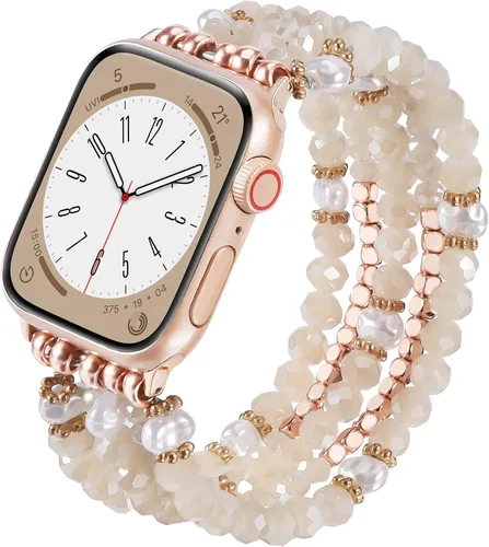 Miniatura 22 de MOFREE Pulsera de cuentas compatible con Apple Watch Band de 1.496 pulgadas, 1.575 pulgadas, 1.614 pulgadas, 1.654 pulgadas, 1.732 pulgadas, 1.772