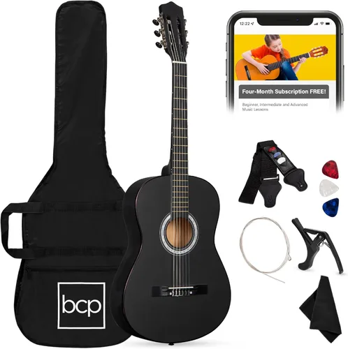 Miniatura 24 de Best Choice Products Kit de Iniciación de Guitarra Acústica de Madera Completa para Principiantes de 38 Pulgadas con Funda de Transporte, 6 Púas