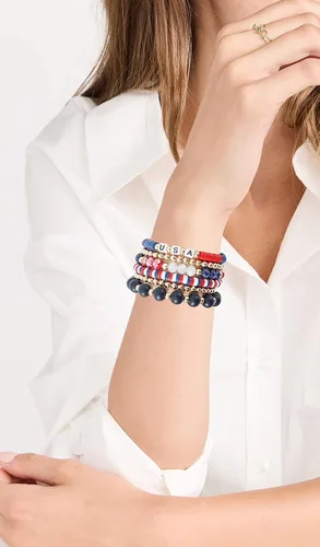 Miniatura 5 de Colorido juego de pulseras de cuentas de arcilla Heishi para mujer, apilables, disco de vinilo, polímero con cuentas, pulseras elásticas preppy