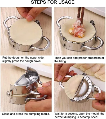 Miniatura 2 de Masa profesional de bolas de masa de acero inoxidable para hacer pasteles de frutas Prensa Herramientas de pastelería (pequeño)