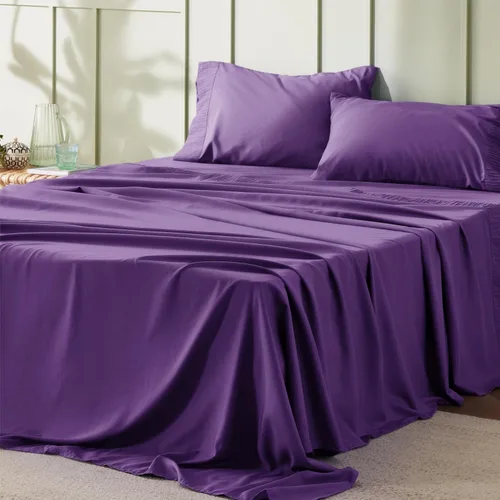Miniatura 52 de Bedsure Sábanas de tamaño King – Sábanas suaves para cama de tamaño King, 4 piezas de hotel de lujo verde menta, juego de sábanas refrescantes de 11