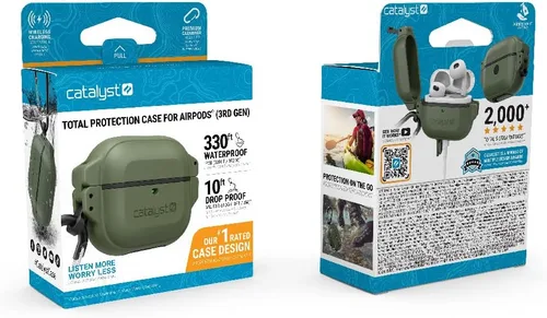 Miniatura 9 de Catalyst Funda de protección total para AirPods de 3ª generación, funda impermeable de 330 pies para AirPods 3, funda a prueba de golpes
