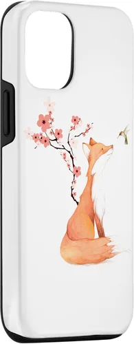 Miniatura 3 de Funda para iPhone 12/12 Pro The Cute Fox And Colibrí Cherry Blossom Flower