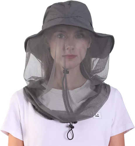 ayamaya Sombrero de red de mosquito para hombres y mujeres, sombreros de ala ancha