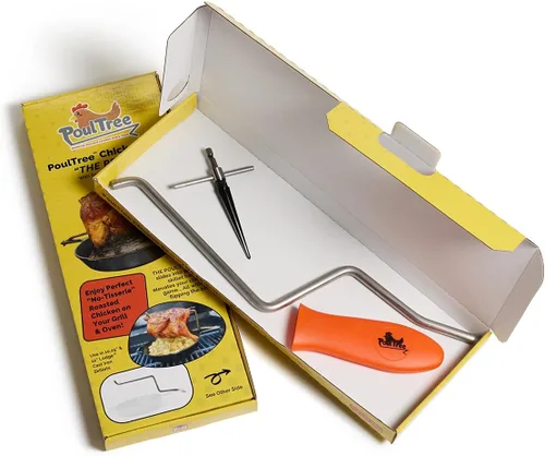 Miniatura 3 de Asador de varillas penetradoras de pollo - para carne jugosa y piel crujiente - para parrilla, horno y ahumador - Estilo asador sin hilar - Cocinar