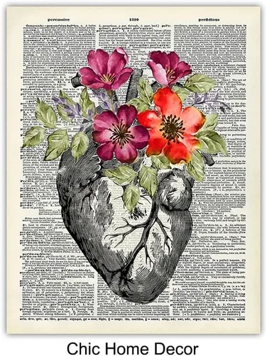Miniatura 8 de Decoración artística de pared de corazón, cráneo, cerebro, pulmones, riñón, hígado, decoración de habitación de anatomía humana, decoración