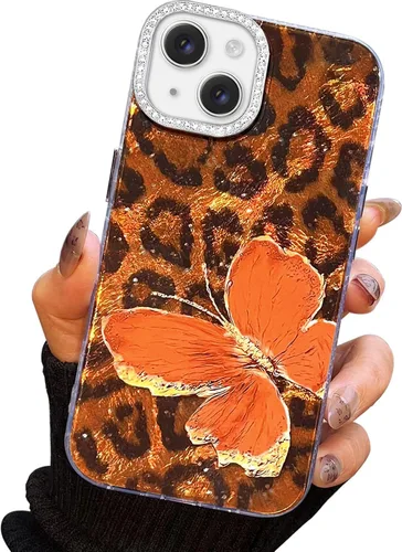 Miniatura 12 de I-MGAE-IN-AR Funda compacta para iPhone 11, diseño de mariposa, marco de protección de lente de cámara con diamante 3D, bonitas fundas protectoras