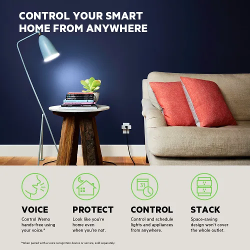 Miniatura 2 de Wemo - Mini enchufe inteligente, mini conector inteligente, Blanco