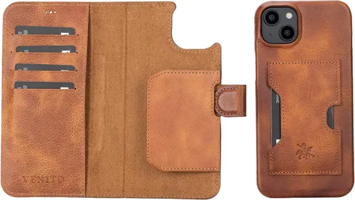 Miniatura 199 de Venito Florence - Funda de piel compatible con Samsung Galaxy S9, extra segura con bloqueo RFID, cartera desmontable para teléfono (gris decolorado)