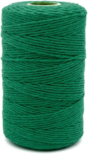 Cordel de algodón para usar en la cocina, para atar carne preparada en casa, hacer salchichas, o para manualidades y aplicaciones de jardinería Verde