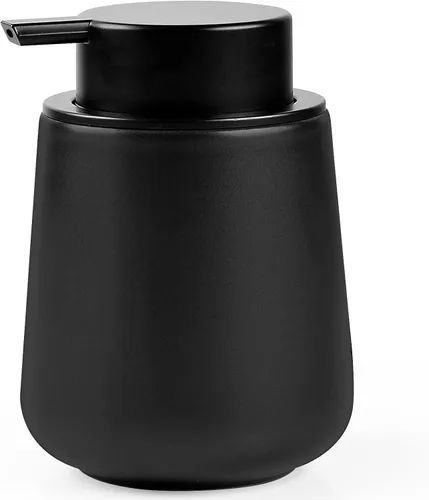 Miniatura 9 de Bosilunlife Dispensador de jabón de manos, dispensador de jabón de cerámica de 12 onzas, dispensador de jabón líquido recargable para baño