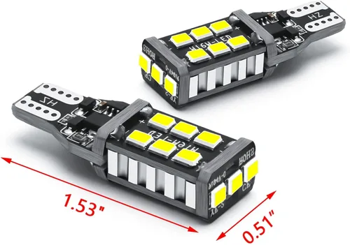 Miniatura 5 de Xotic Tech - 2 bombillas LED estroboscópicas de retroceso T15 921 Canbus sin errores, xenón 6000 K