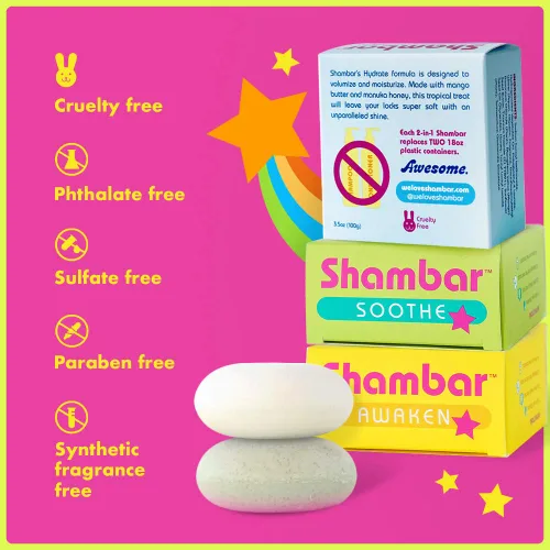 Miniatura 6 de Shambar HYDRATE - Barra de champú y acondicionador natural Lavado de cabello sólido con miel de manuka y mango Barra de champú segura sin