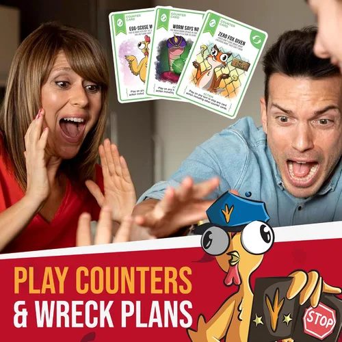 Miniatura 5 de Chicken Challengers Juego de cartas: estrategia hilarante para adultos y adolescentes, noche de juegos familiares, 2-8 jugadores, mayores de 13