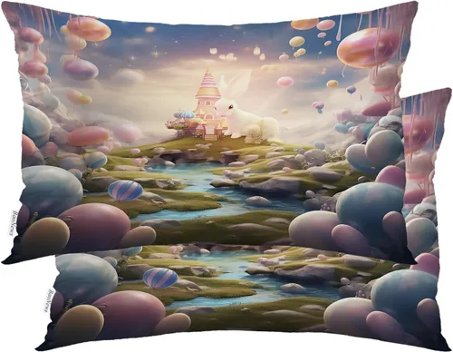 Miniatura 151 de Fundas de almohada con diseño de pinos y pájaros, bayas rojas, hojas de acebo, fondo beige, funda de cojín de mezcla digital, funda de almohada