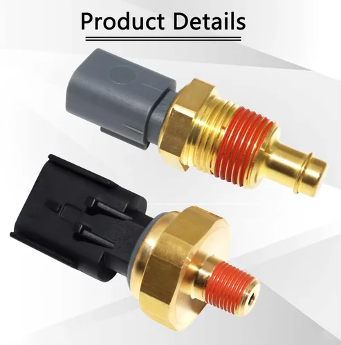 Miniatura 5 de Paquete de 2 Sensor Emisor Interruptor de Presión de Aceite del Motor y Sensor de Temperatura del Refrigerante 5149062AA 5149077AB Compatible