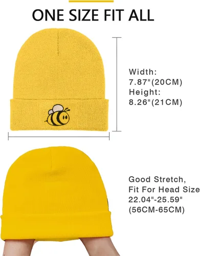 Miniatura 5 de Ozrhuve Lindo gorro de invierno - Gorro para mujer - Gorro de invierno con puños de calavera para reloj de pescador