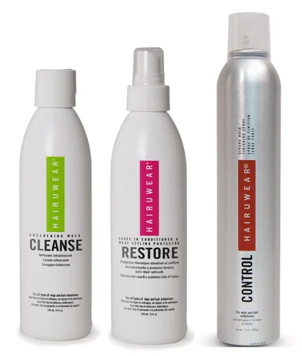 Miniatura 2 de Kits de champú y acondicionador para el cuidado de la peluca: limpieza de 8 onzas, Rstore, rizos o control, peine de dientes anchos o soporte