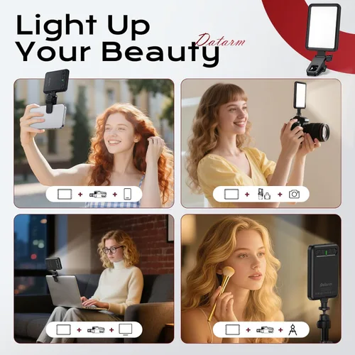 Miniatura 6 de Luz de Selfie Suave Recargable para Teléfono, Cámara, Portátil, Luz LED Portátil de Batería 4-14H para Fotos, Clip de Luz de Teléfono para Selfie