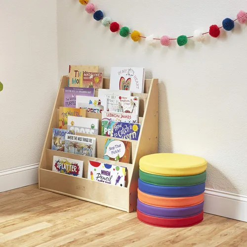 Miniatura 8 de ECR4Kids SoftZone - Cojines de suelo, redondos, asientos flexibles, surtidos, 6 piezas