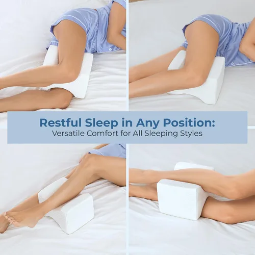 Miniatura 6 de 5 STARS UNITED Half Moon Bolster - Almohada semirenrollable y almohada de rodilla para personas que duermen de lado, 100% espuma viscoelástica