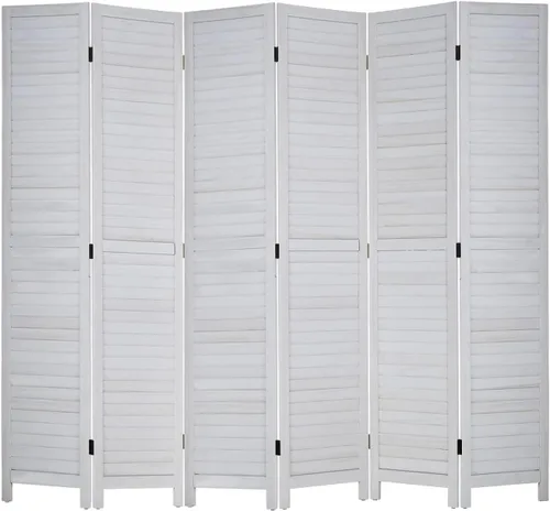 Miniatura 9 de Divisor de habitación, 4 paneles, 5.75 pies de madera separador de ambientes de pared, pantallas de privacidad plegables de privacidad, partición