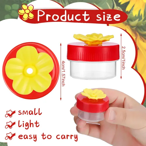 Miniatura 2 de 8 unidades de comedero de colibrí de mano para ventana, mini comedero de mano para colibrí, pájaros salvajes para exteriores, patio, suministros