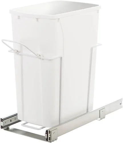 Miniatura 7 de Knape & Vogt SBM15-1-35WH - Bote de basura extraíble para montaje inferior en gabinete, 18.8 x 14.25 x 16 pulgadas, color blanco