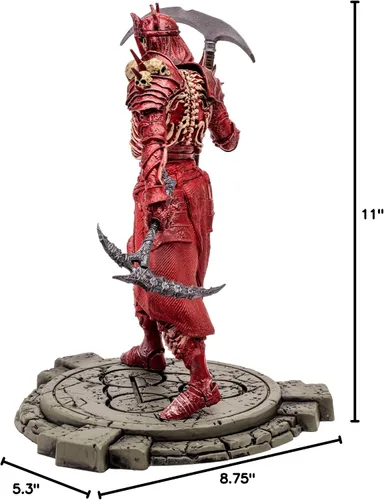 Miniatura 17 de McFarlane Toys - Diablo IV Rend Bárbaro y Nigromante de Sangre Paquete de 2 Figuras Posadas con Etiqueta de Oro 1:12 Escala 1:12, Etiqueta Dorada