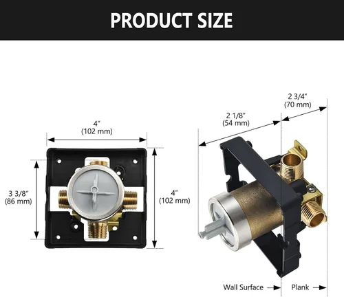 Miniatura 4 de RJDIBAN Válvula de ducha para Delta R10000-UNBX, conexión de 4 puertos de 1/2 pulgada, 1 paquete, kit de válvula R10000 compatible con Delta