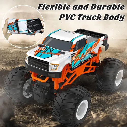 Miniatura 8 de Camión monstruo RC a escala 1:16 - Camión todo terreno de 2.4GHz para niños de 4 a 12 años, camión RC todoterreno de 20 Km/h, regalo de Navidad