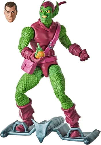 Hasbro Marvel Legends Series - Figura de acción coleccionable de 6 pulgadas de Spider-Man, traje de Duende Verde, colección retro