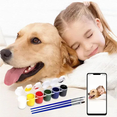 Miniatura 8 de Kit personalizado de pintura por números para adultos, lienzo personalizado de pintura al óleo para personalizar tus imágenes, pinturas de color por