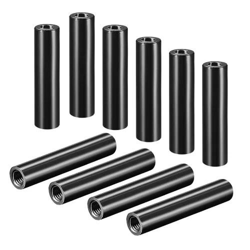 Miniatura 5 de uxcell Espaciador de columna de separación de aluminio redondo M3x50mm, para avión RC, FPV Quadcopter, CNC, negro, 10pcs