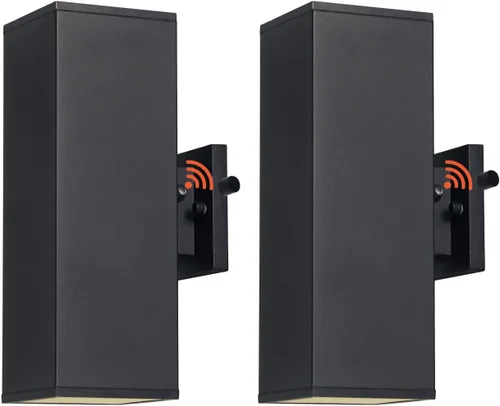 Miniatura 8 de mirrea Moderna luz de porche para exteriores, luz de patio en 2 luces, sensor de fotocélula del atardecer al amanecer con tubo rectangular