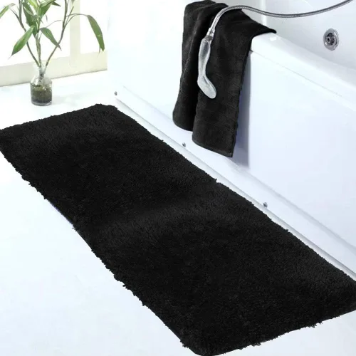 Miniatura 39 de Walensee Alfombra de baño antideslizante (16 x 24 pulgadas, color rubor) absorbente de agua, microfibra suave, lavable a máquina, alfombra de baño