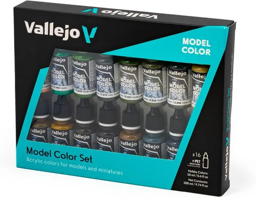 Miniatura 3 de Vallejo - Juego de pintura acrílica de camuflaje alemán de la Segunda Guerra Mundial Color del modelo Colores de alta pigmentación Acabados