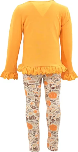 Miniatura 4 de Unique Baby Girls 2 Piece Matching Outfit For Every Holiday Long Sleeve Legging Sets 4
