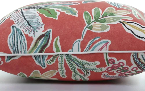 Miniatura 2 de Pillow Perfect Almohadas botánicas para interiores y exteriores, 2 unidades, acento, 16.5 x 16.5 pulgadas, naranja Sunny Daze