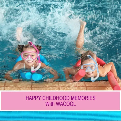 Miniatura 6 de WACOOL Snorkel, buceo, buceo, paquete de equipo para niños y jóvenes, vidrio recubierto antivaho con válvula de purga de silicona y antisalpicaduras