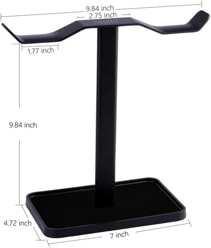 Miniatura 7 de Avantree Neetto HS908 - Soporte Dual para Auriculares de Escritorio, Respaldo para Auriculares de Aluminio y Metal