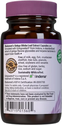 Miniatura 3 de BlueBonnet Suplemento de extracto de hoja de ginkgo biloba, 30